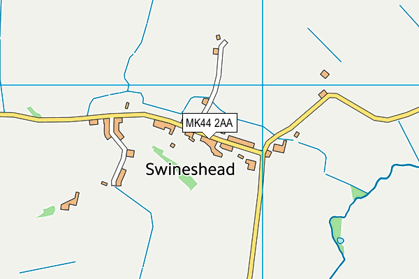 MK44 2AA map - OS VectorMap District (Ordnance Survey)