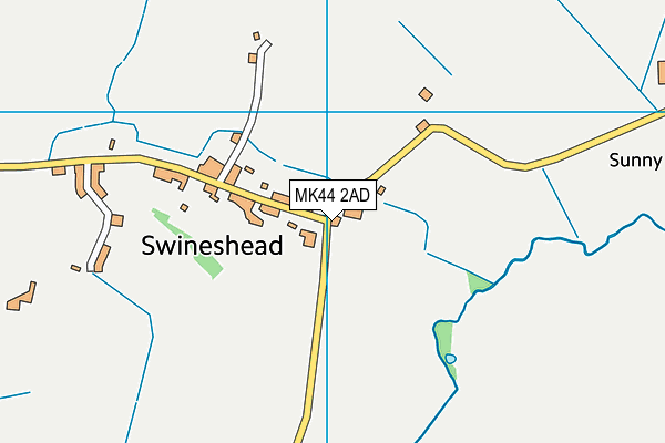 MK44 2AD map - OS VectorMap District (Ordnance Survey)