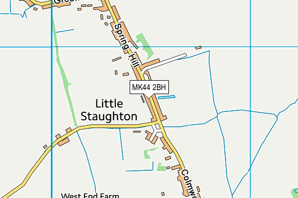 Little Staughton Playing Fields map (MK44 2BH) - OS VectorMap District (Ordnance Survey)