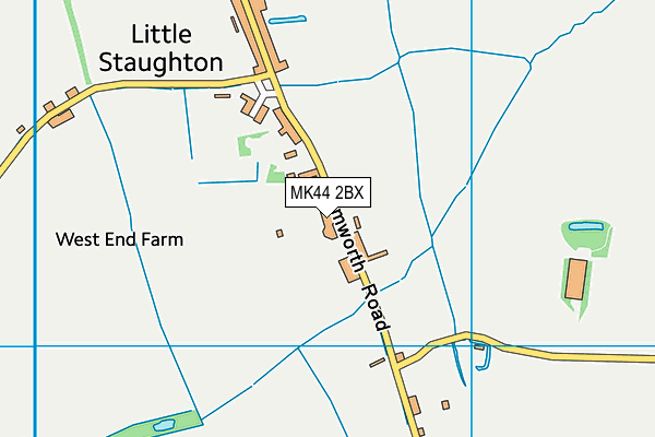 MK44 2BX map - OS VectorMap District (Ordnance Survey)