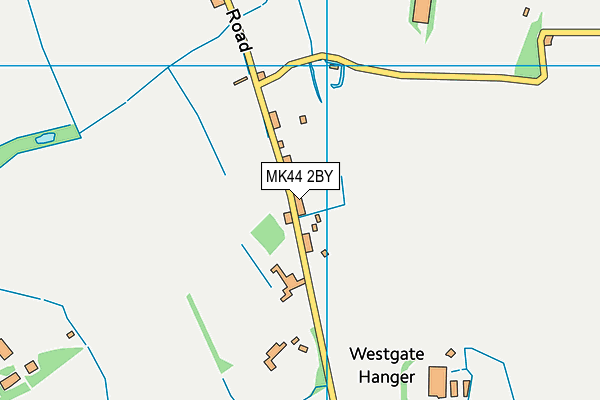 MK44 2BY map - OS VectorMap District (Ordnance Survey)