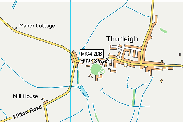 Thurleigh Primary School map (MK44 2DB) - OS VectorMap District (Ordnance Survey)