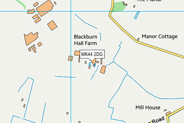 MK44 2DG map - OS VectorMap District (Ordnance Survey)