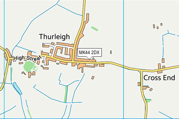 MK44 2DX map - OS VectorMap District (Ordnance Survey)