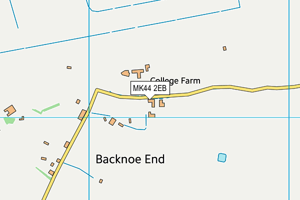 MK44 2EB map - OS VectorMap District (Ordnance Survey)