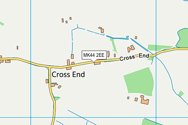 MK44 2EE map - OS VectorMap District (Ordnance Survey)