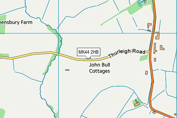 MK44 2HB map - OS VectorMap District (Ordnance Survey)