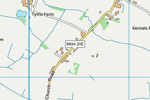 MK44 2HE map - OS VectorMap District (Ordnance Survey)