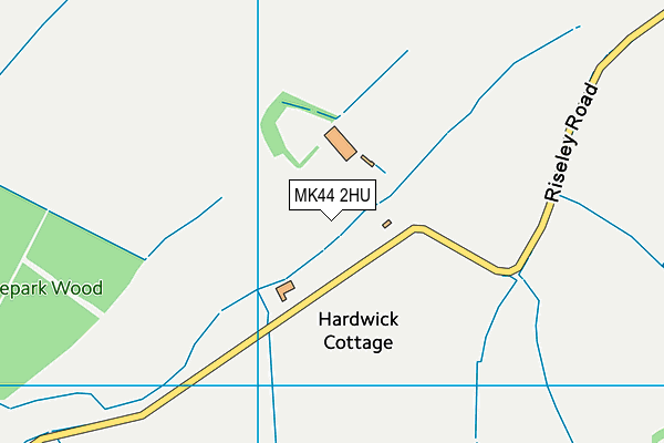 MK44 2HU map - OS VectorMap District (Ordnance Survey)