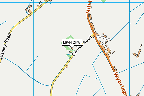 MK44 2HW map - OS VectorMap District (Ordnance Survey)
