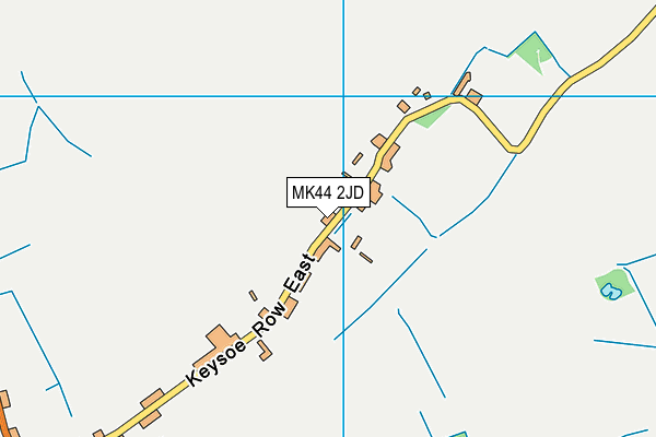 MK44 2JD map - OS VectorMap District (Ordnance Survey)