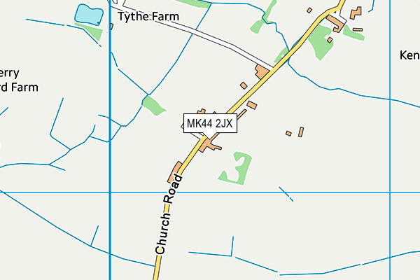 MK44 2JX map - OS VectorMap District (Ordnance Survey)