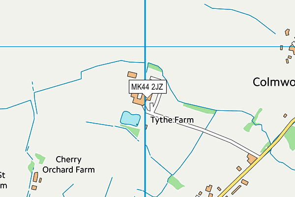 MK44 2JZ map - OS VectorMap District (Ordnance Survey)