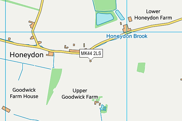 MK44 2LS map - OS VectorMap District (Ordnance Survey)