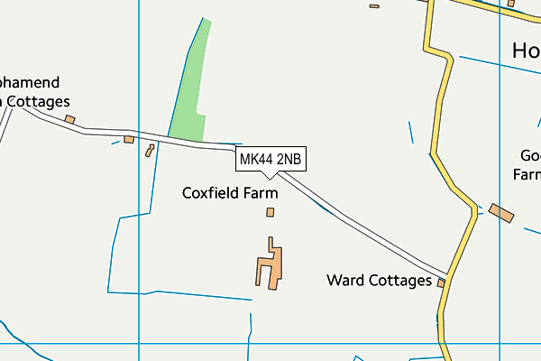 MK44 2NB map - OS VectorMap District (Ordnance Survey)