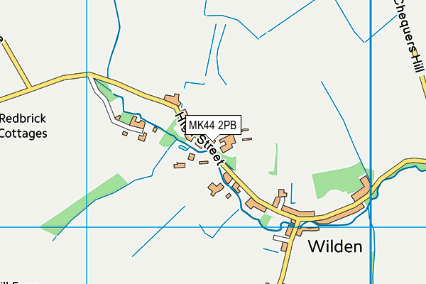 Wilden CofE VA Primary School map (MK44 2PB) - OS VectorMap District (Ordnance Survey)