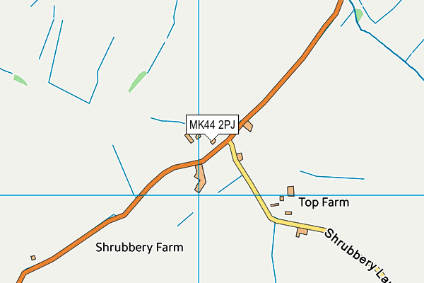 MK44 2PJ map - OS VectorMap District (Ordnance Survey)