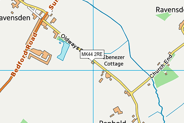 MK44 2RE map - OS VectorMap District (Ordnance Survey)