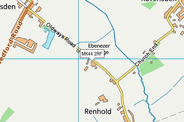 MK44 2RF map - OS VectorMap District (Ordnance Survey)