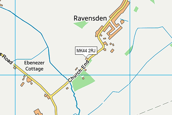 MK44 2RJ map - OS VectorMap District (Ordnance Survey)