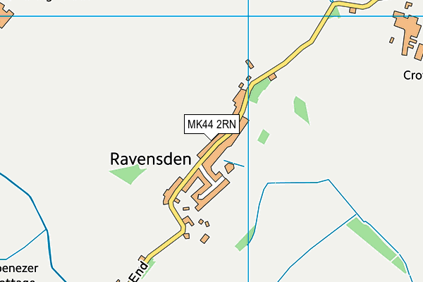 MK44 2RN map - OS VectorMap District (Ordnance Survey)