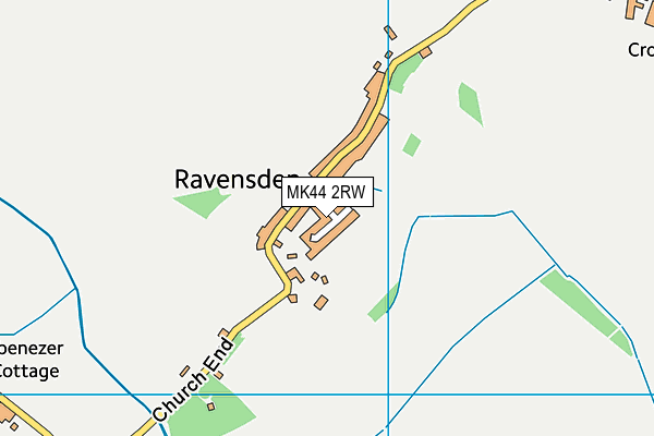 Ravensden CofE Primary Academy map (MK44 2RW) - OS VectorMap District (Ordnance Survey)