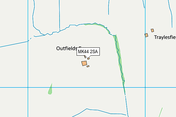 MK44 2SA map - OS VectorMap District (Ordnance Survey)