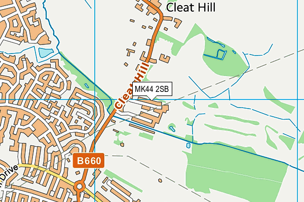 MK44 2SB map - OS VectorMap District (Ordnance Survey)