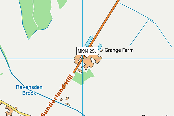 MK44 2SJ map - OS VectorMap District (Ordnance Survey)