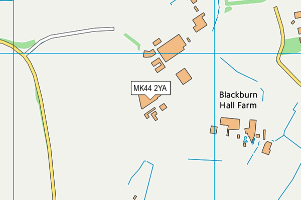 MK44 2YA map - OS VectorMap District (Ordnance Survey)