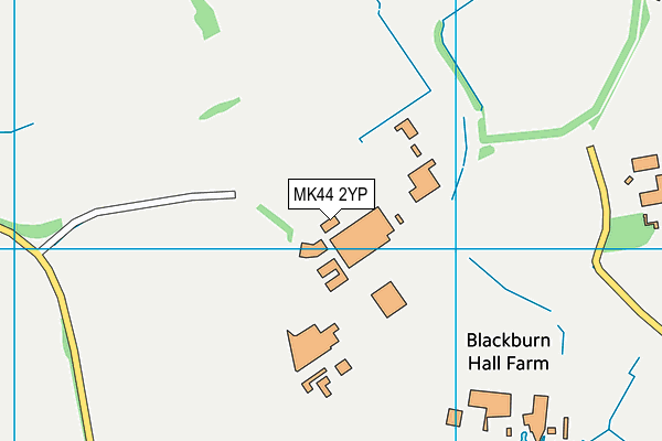 MK44 2YP map - OS VectorMap District (Ordnance Survey)