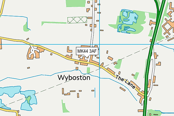 MK44 3AF map - OS VectorMap District (Ordnance Survey)