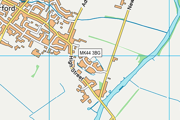MK44 3BG map - OS VectorMap District (Ordnance Survey)