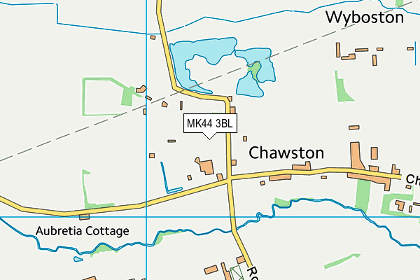 MK44 3BL map - OS VectorMap District (Ordnance Survey)