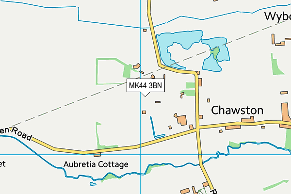 MK44 3BN map - OS VectorMap District (Ordnance Survey)