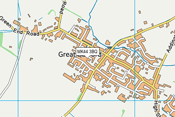 MK44 3BQ map - OS VectorMap District (Ordnance Survey)