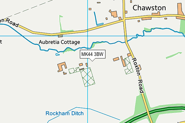 MK44 3BW map - OS VectorMap District (Ordnance Survey)