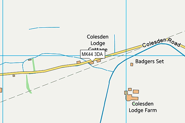 MK44 3DA map - OS VectorMap District (Ordnance Survey)