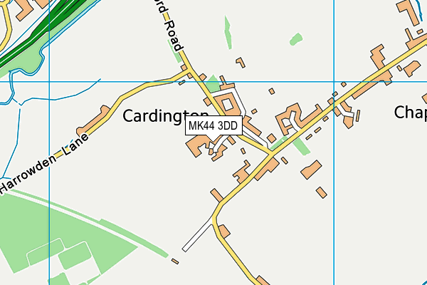 MK44 3DD map - OS VectorMap District (Ordnance Survey)