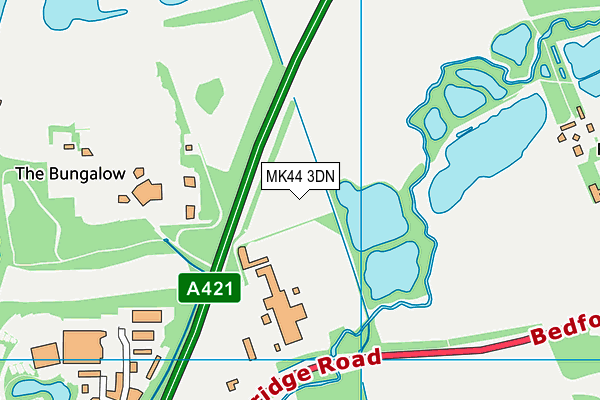 MK44 3DN map - OS VectorMap District (Ordnance Survey)