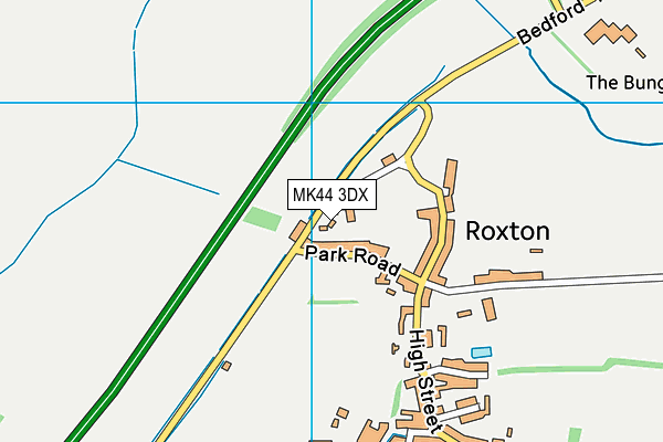 MK44 3DX map - OS VectorMap District (Ordnance Survey)