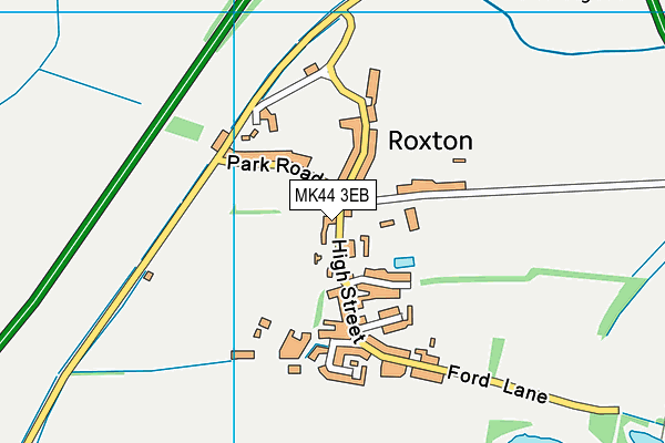 MK44 3EB map - OS VectorMap District (Ordnance Survey)