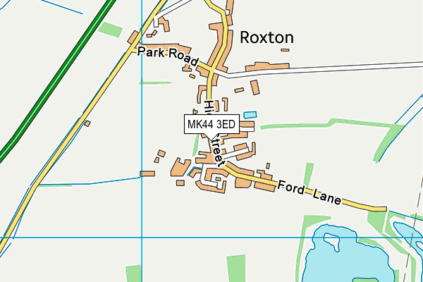 MK44 3ED map - OS VectorMap District (Ordnance Survey)