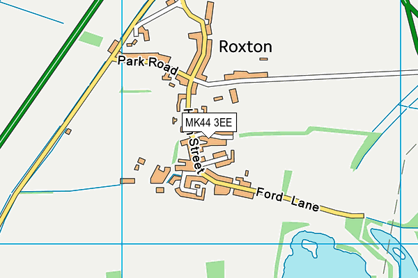 MK44 3EE map - OS VectorMap District (Ordnance Survey)