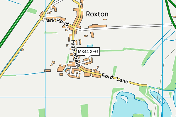 MK44 3EG map - OS VectorMap District (Ordnance Survey)