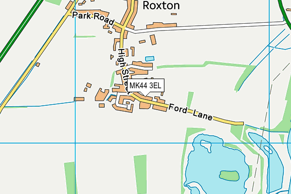 MK44 3EL map - OS VectorMap District (Ordnance Survey)