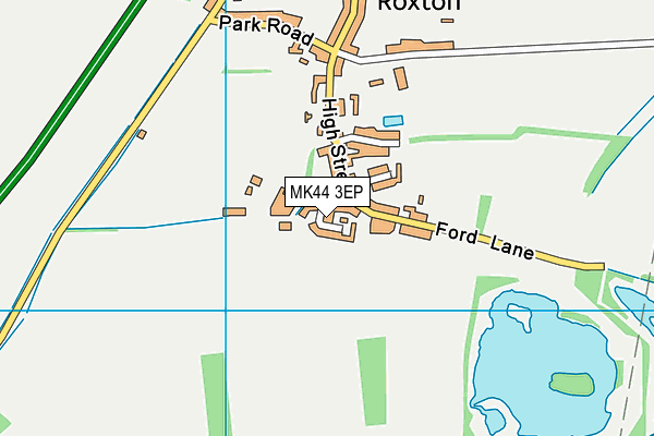 MK44 3EP map - OS VectorMap District (Ordnance Survey)