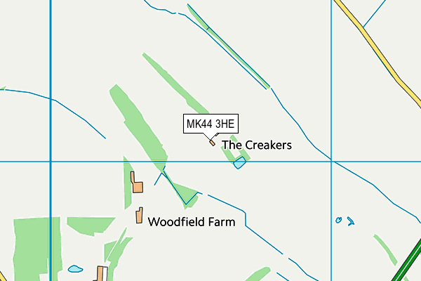 MK44 3HE map - OS VectorMap District (Ordnance Survey)