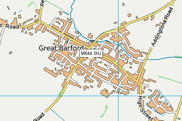 MK44 3HJ map - OS VectorMap District (Ordnance Survey)