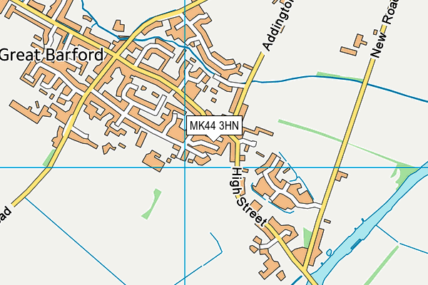 MK44 3HN map - OS VectorMap District (Ordnance Survey)